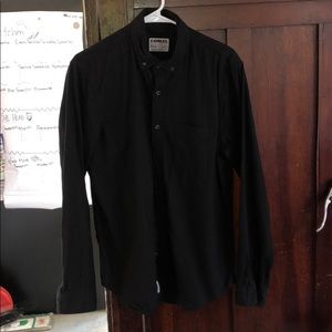Express Slim Soft Wash Black button up